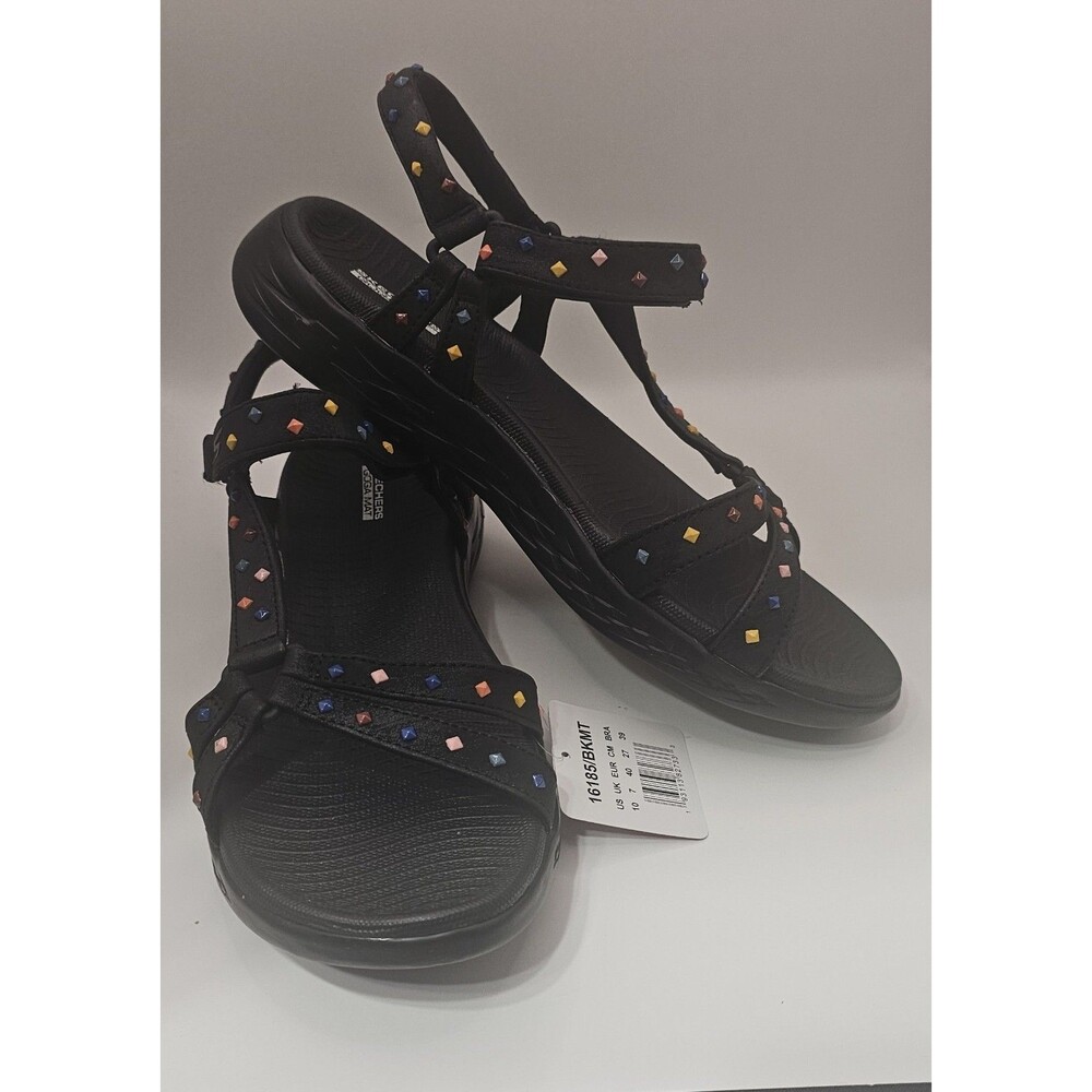 Skechers Outdoor On-the-go Sandals Wmns 10 Gray Multi Color Strappy. New In Box